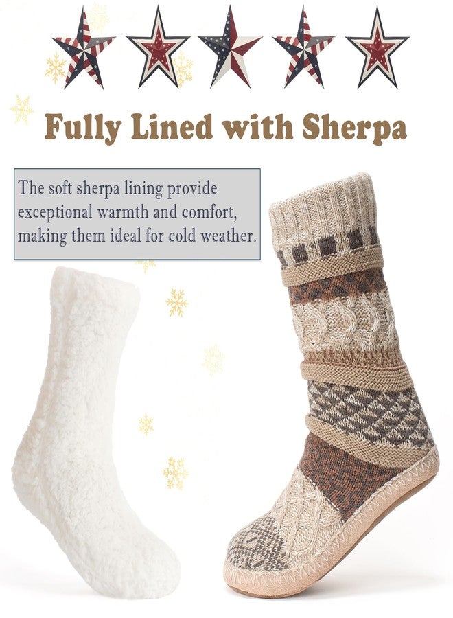 Cozylook Fuzzy Slipper Socks for Women, Non-Slip Winter Cabin Socks with Soft Soles - Image 3